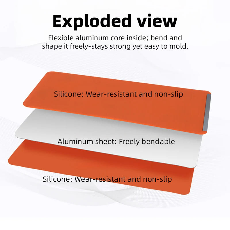 Flexible Silicone Foldable Phone Holder for Phone Tablet Laptop Desk Accessories for Home Office Bendable Portable Desktop Mount