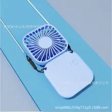 Portable Neck Fan Foldable Mini Handheld Fan with Power Bank USB Rechargeable Small Hand Fan Hanging Neck Fan Folding Desk Fan
