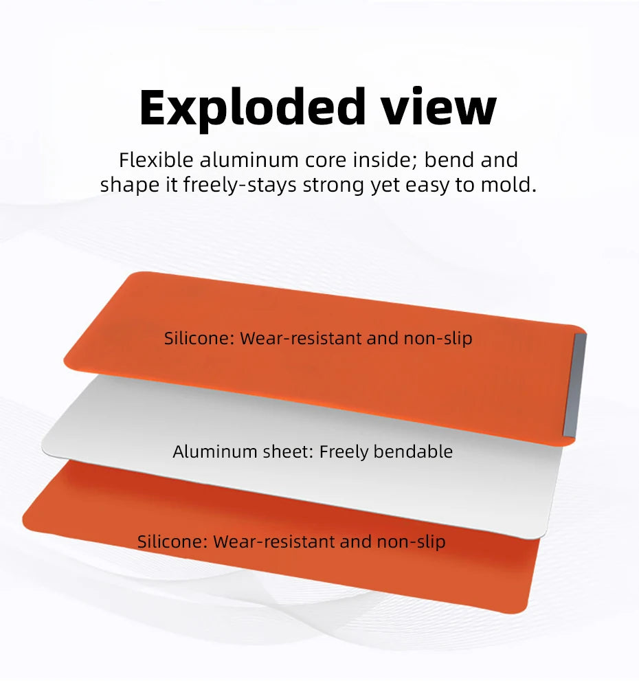 Flexible Silicone Foldable Phone Holder for Phone Tablet Laptop Desk Accessories for Home Office Bendable Portable Desktop Mount
