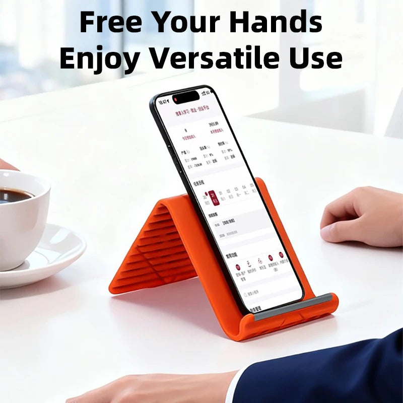 Flexible Silicone Foldable Phone Holder for Phone Tablet Laptop Desk Accessories for Home Office Bendable Portable Desktop Mount