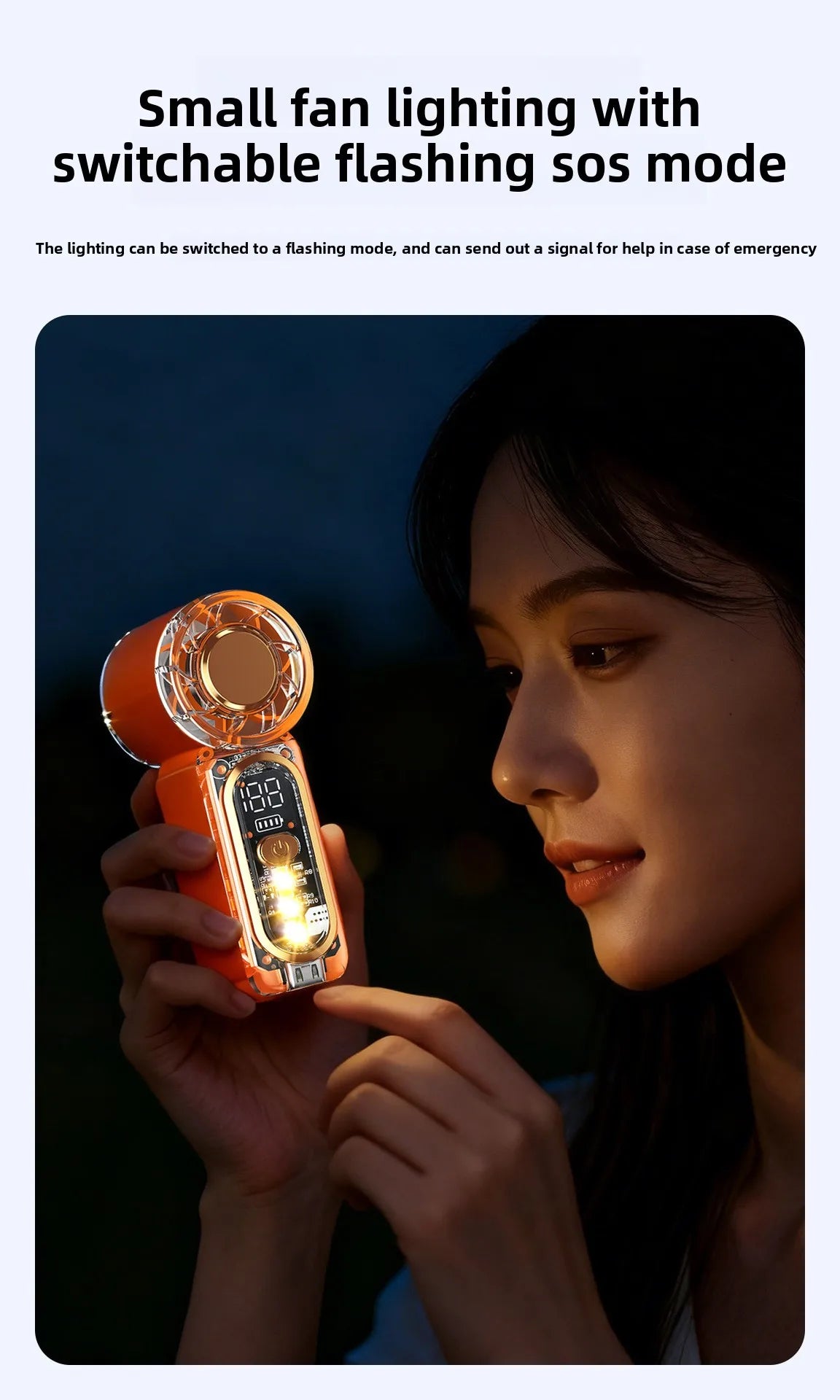 High Velocity Portable USB Charging Hand Fan Mini Powerful Pocket Fan With Strong Airflow For Summer Camping Sports Beach Travel